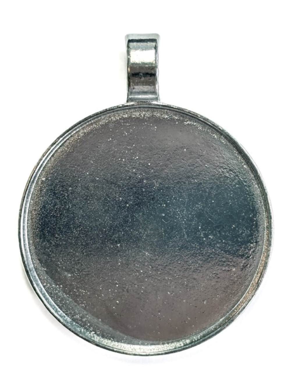 🔥$1 Clearance Gunmetal Grey Round Cabochon Pendant Tray 49mm (1pc)